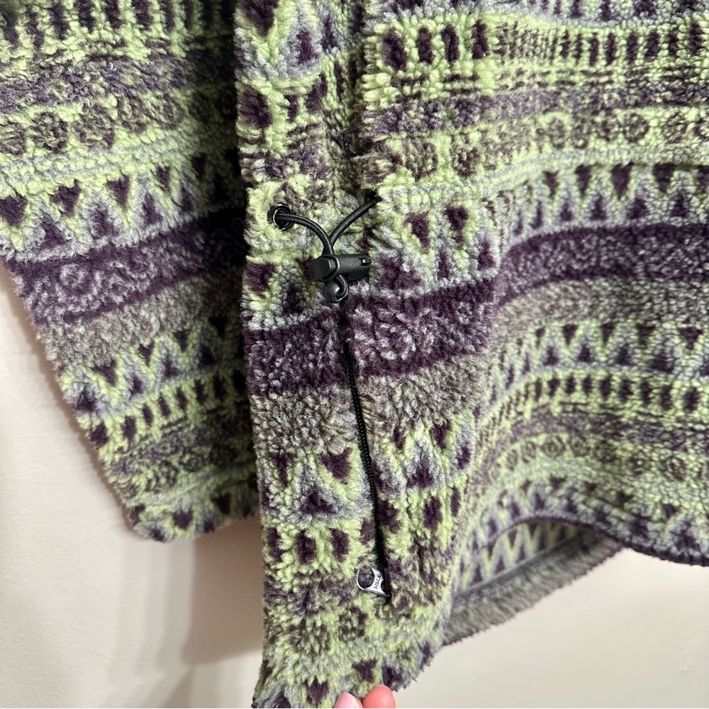 Vintage 90s The North Face Aztec Print Fleece Quarter Zip - Picture 4 of 6